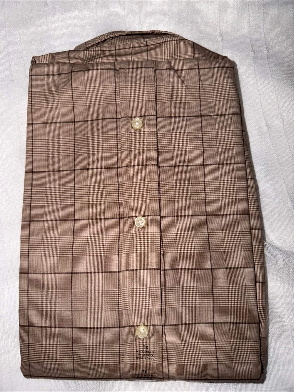 Polo by Ralph Lauren Men’s Tan Plaid Button-Down Shirt